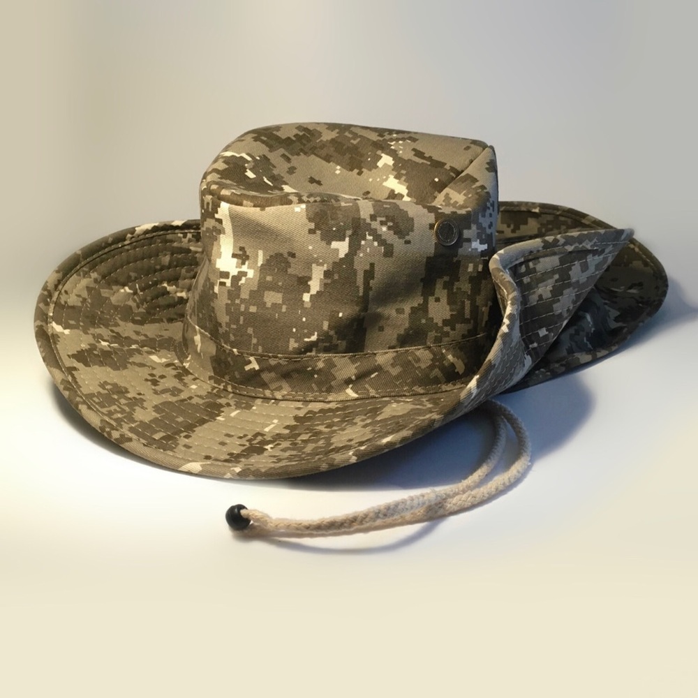 NEW Camo Outdoor Hat with neck cover